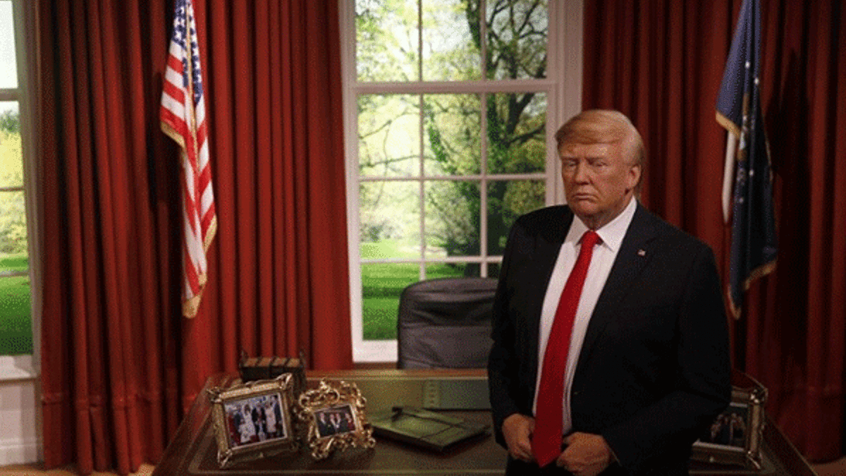 Donald Trump'ın balmumu heykeli Beyaz Saray'da