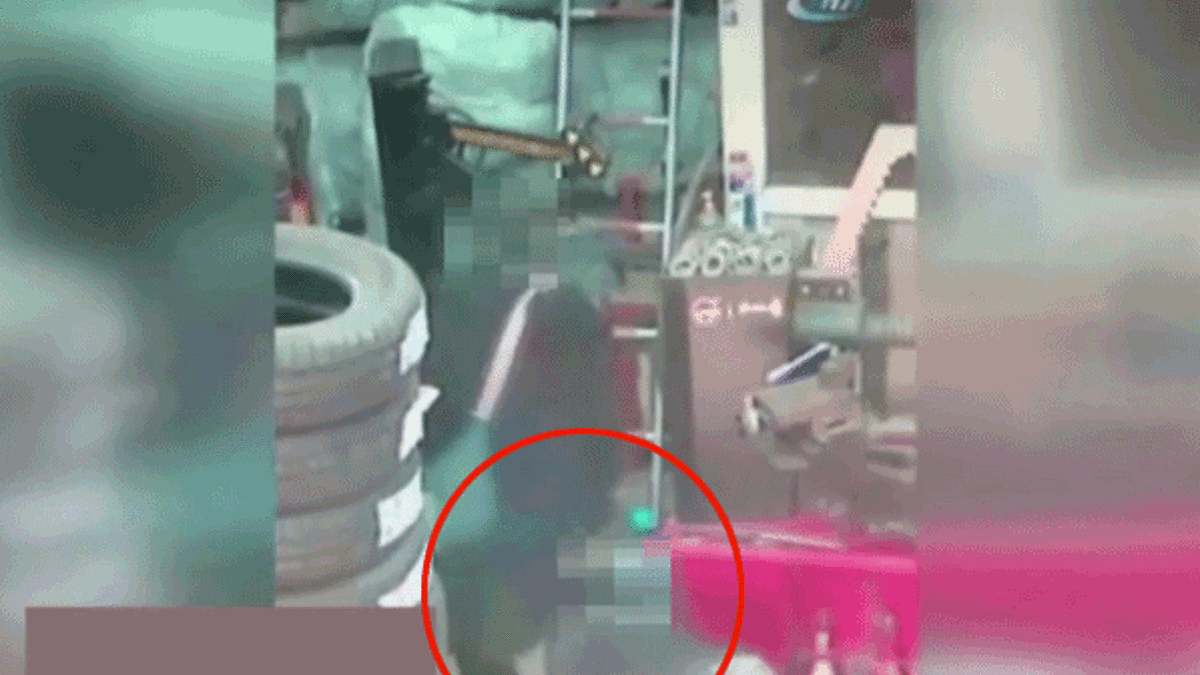Tamirci genç kadını baldırından ısırdı