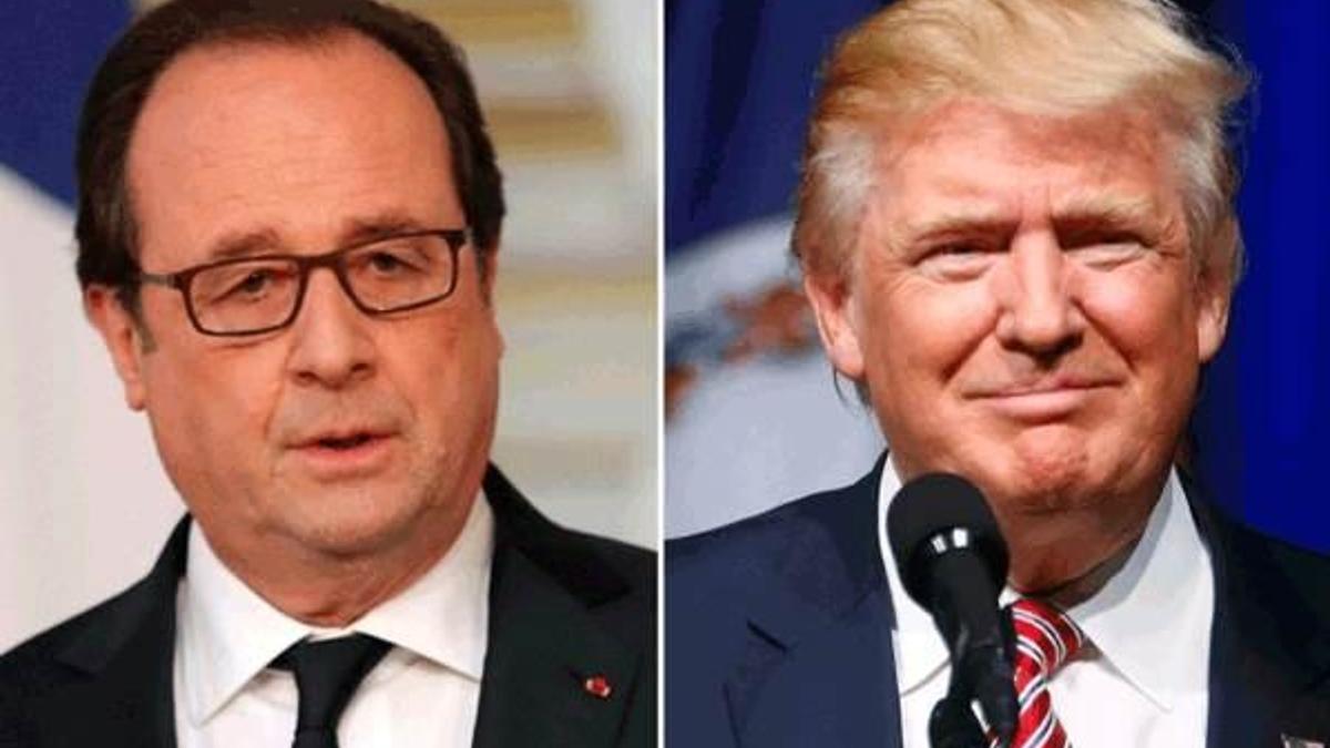 Hollande ABD Başkanı Trump ile görüştü