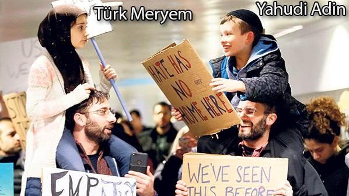 İki çocuk bir mesaj
