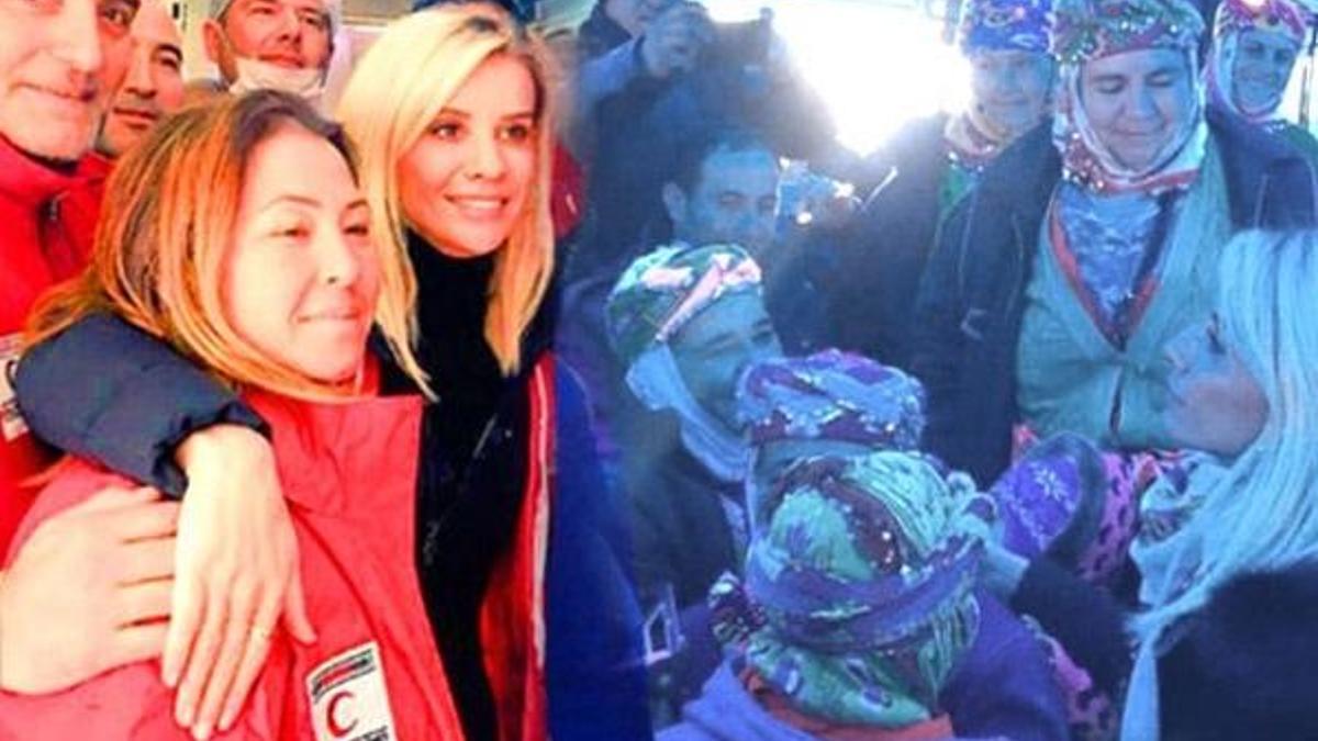 Esra Erol, deprem mağdurlarıyla bir araya geldi!