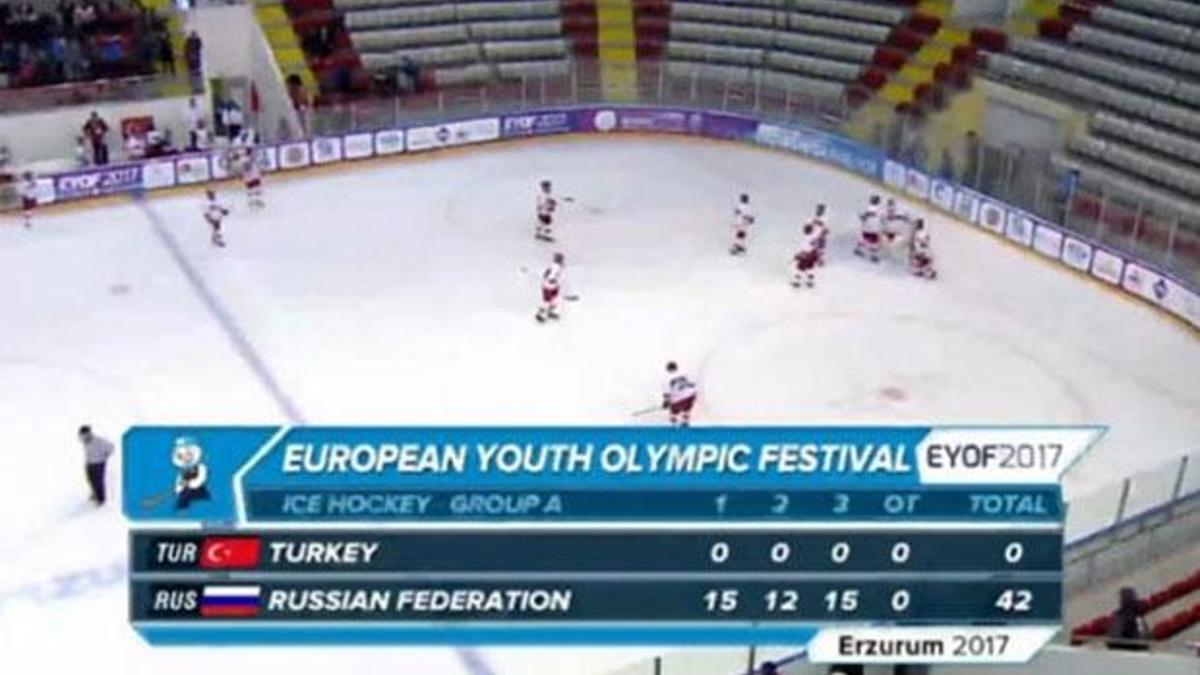 Buz Hokeyinde Türkiye, Rusya'ya farklı yenildi: 42-0