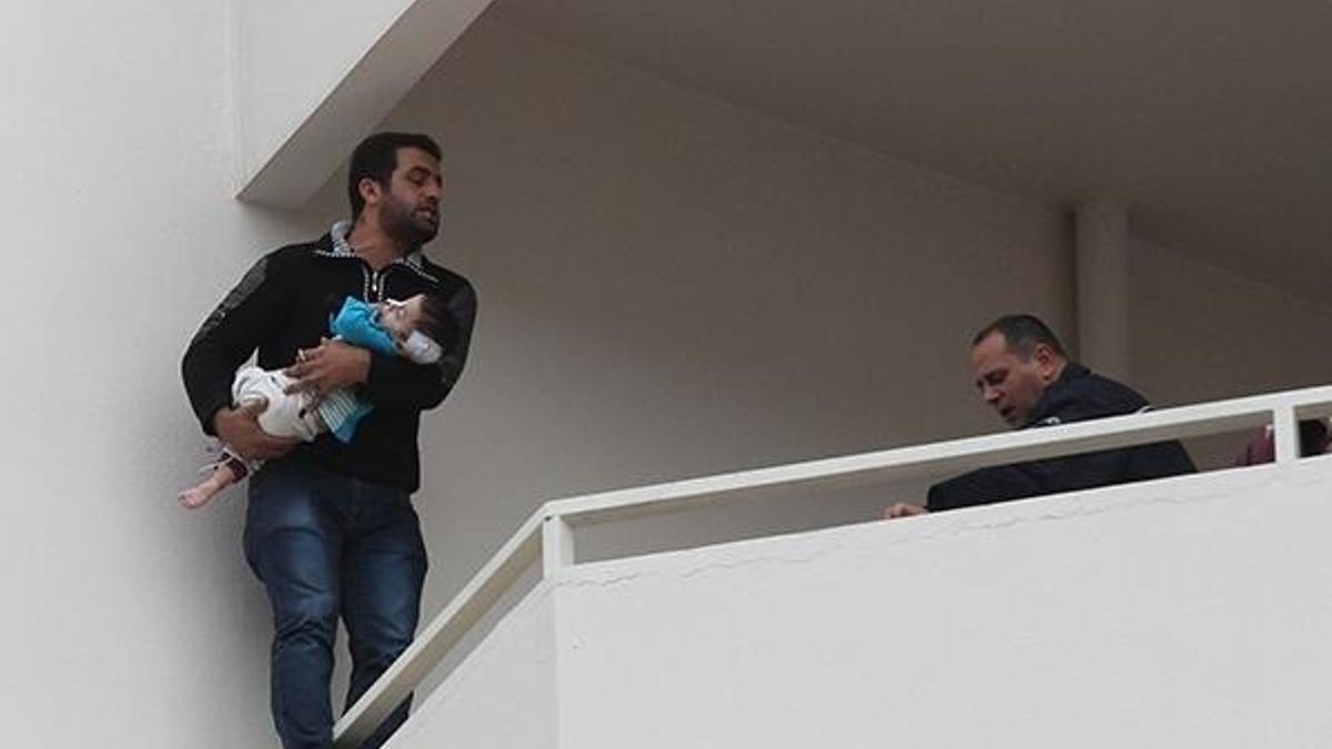 Serumun çıkarılmasına kızıp bebeğiyle intihara kalkıştı