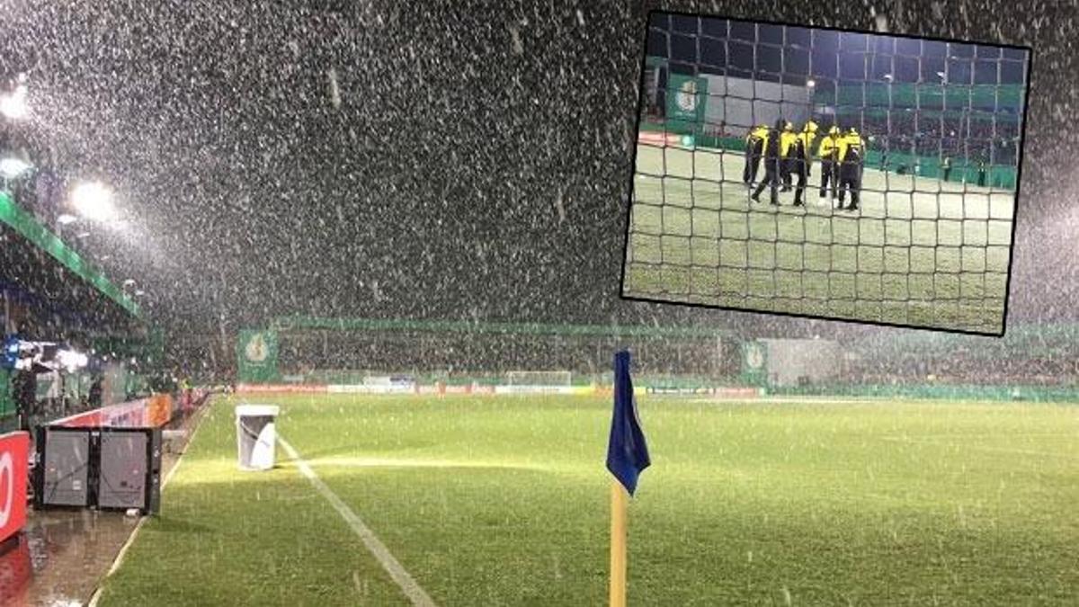 Lotte-Borussia Dortmund maçına kar engeli