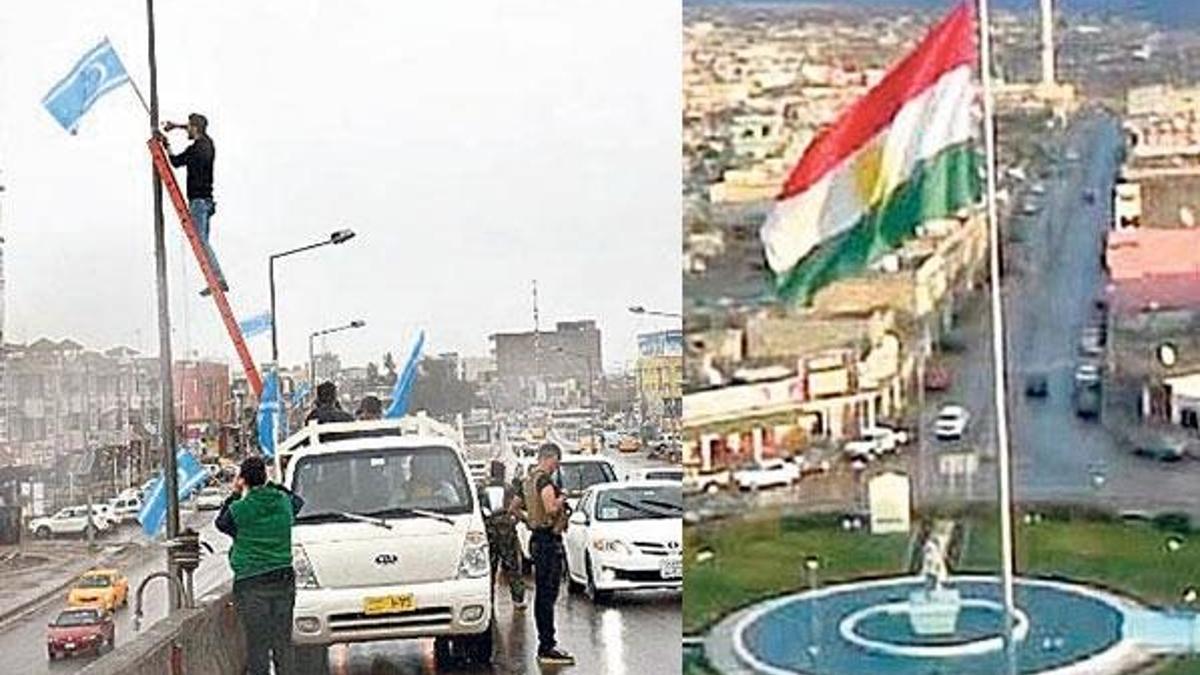 Kerkük’te bayrak savaşları
