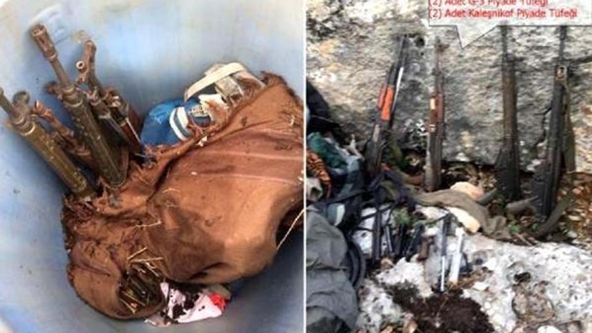 Lice'de PKK'ya ait çok sayıda silah ve patlayıcı ele geçirildi