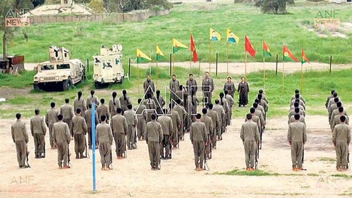 PKK Kerkük’te, ABD zırhlılarıyla şov yaptı!