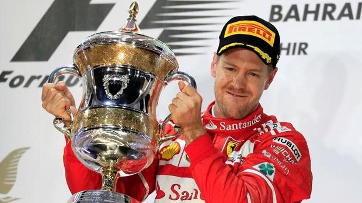 Bahreyn'de zafer Vettel'in