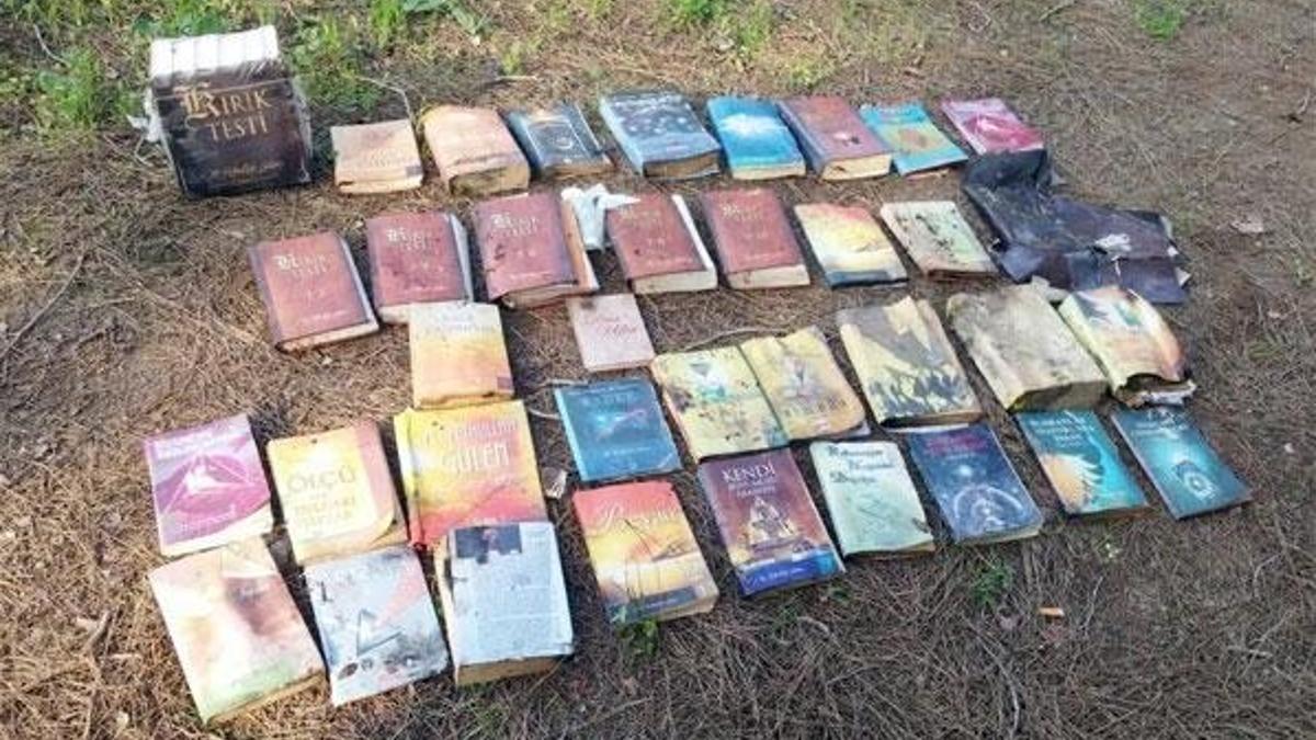 Ormanlık arazide FETÖ'ye ait yasak yayınlar bulundu