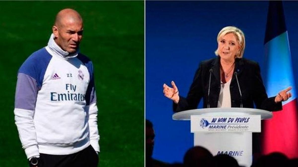 Zidane Le Pen'e karşı