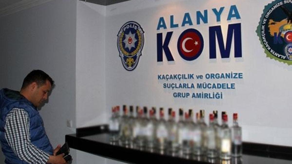 15 bin şişe kaçak içki ele geçirildi