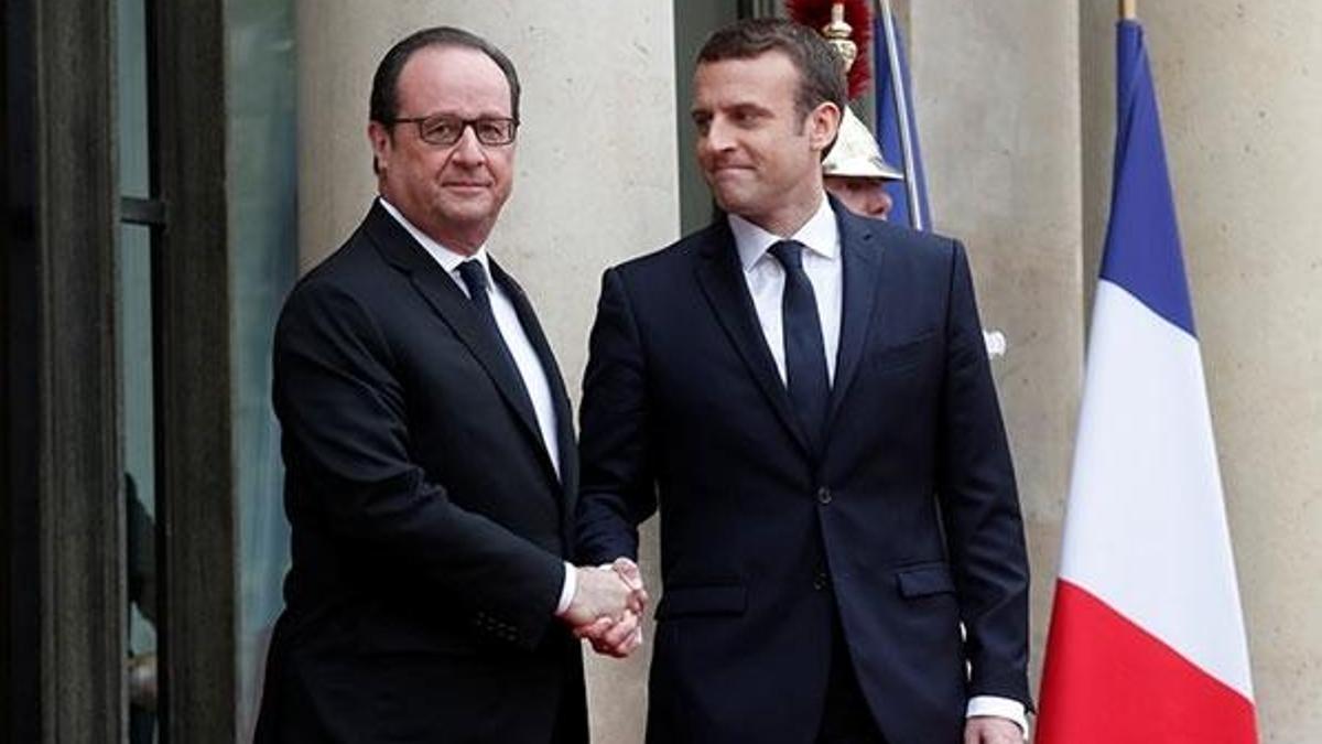 Macron görevi Hollande'dan devraldı