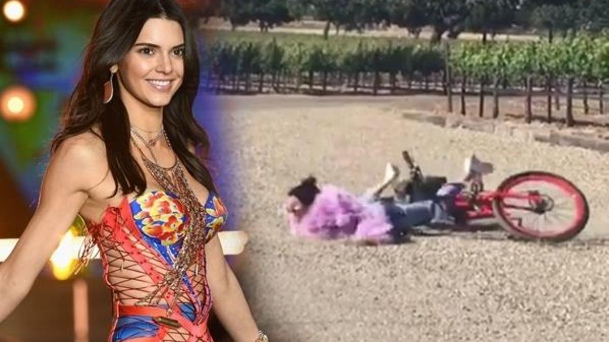 Kendall Jenner kaza yaptı! İşte o anlar...