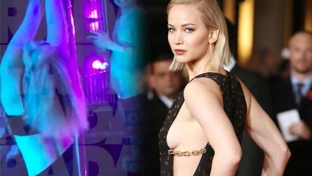 Jennifer Lawrence'ın direk dansı olay oldu!