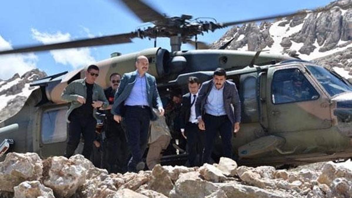 Süleyman Soylu operasyonların sürdüğü Kato Dağı'nda