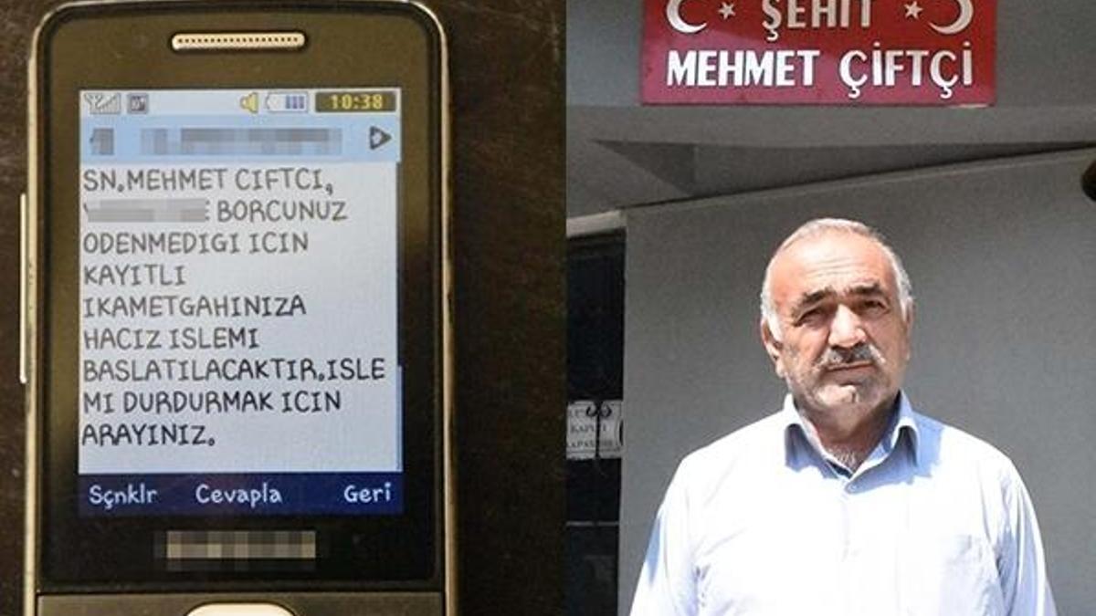 Şehit babasına borç ayıbı