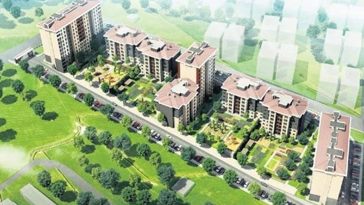 Orta gelirliler için 332 konut