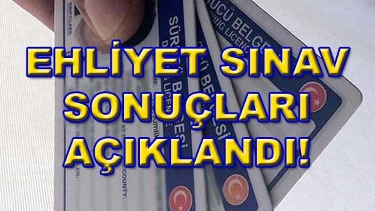 Ehliyet sınav sonuçları açıklandı! MEB ehliyet sonuçları sorgulama ekranı