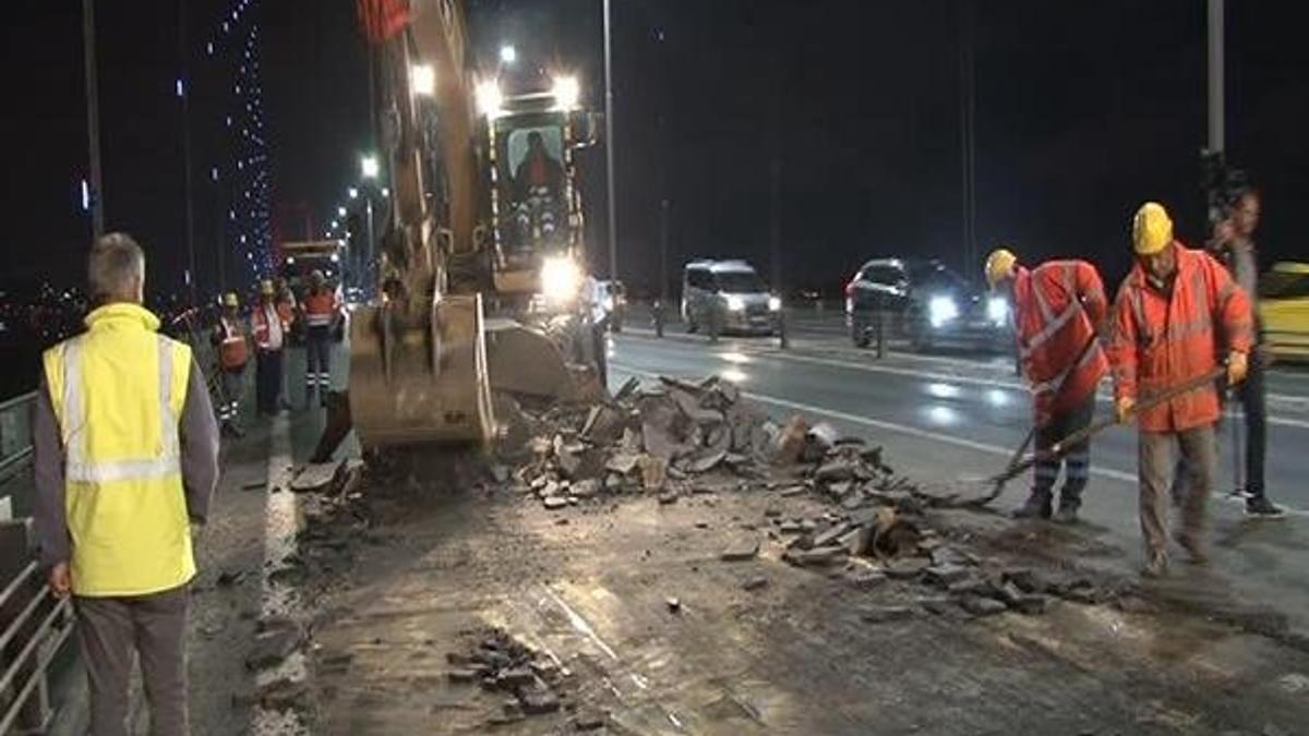 15 Temmuz Şehitler Köprüsü'nde çalışma başladı