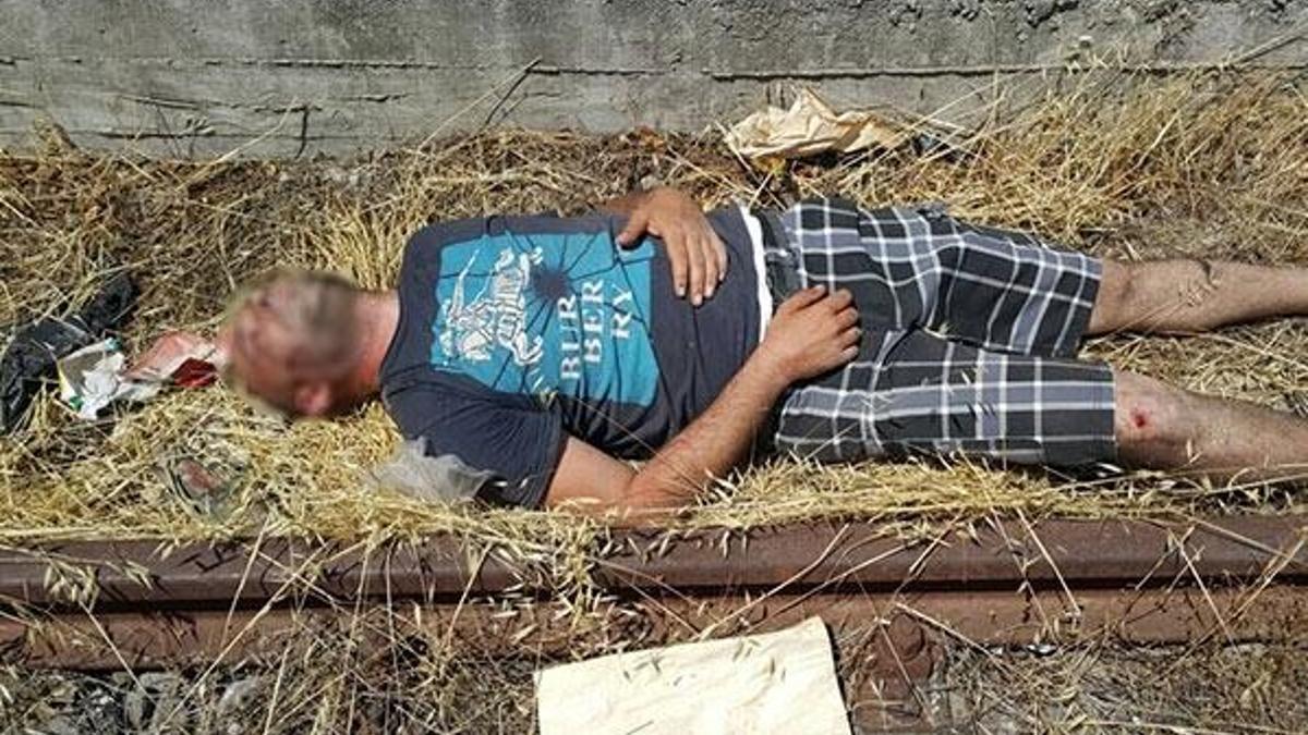 Bonzai içen genç tren raylarına düştü