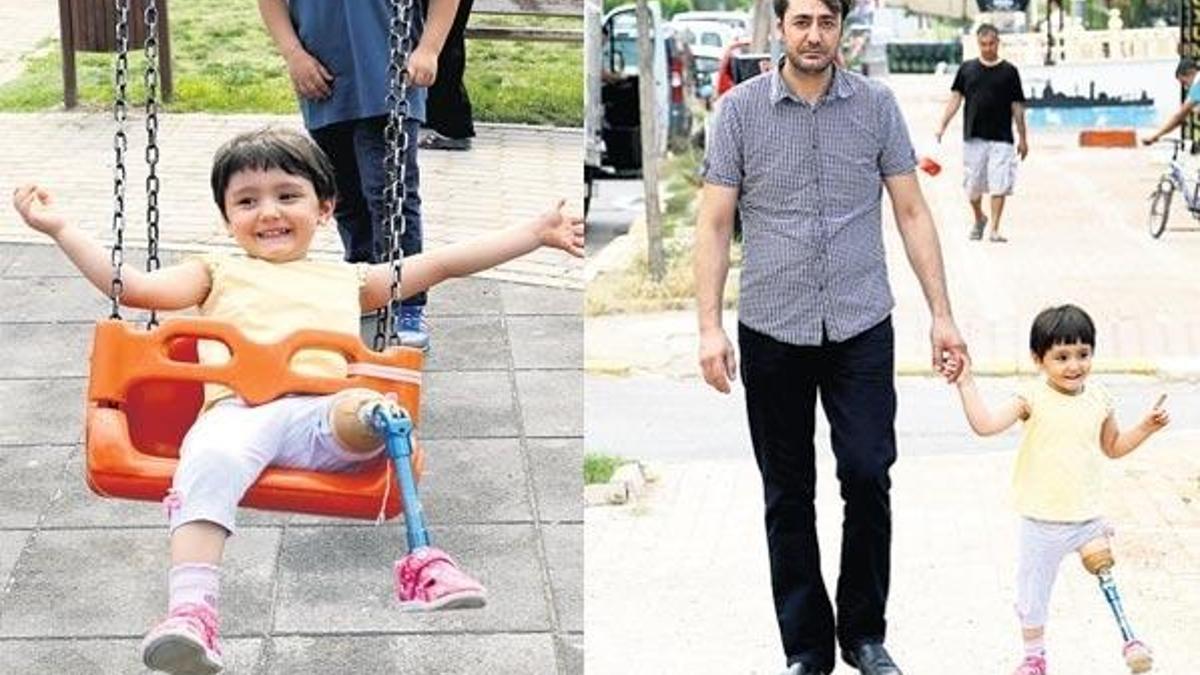 Özge yürümeyi öğrendi sıra yüzmeye geldi