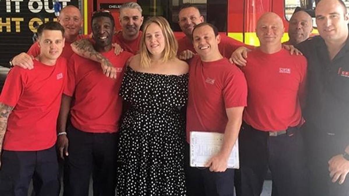 İtfaiyecilere Adele sürprizi!