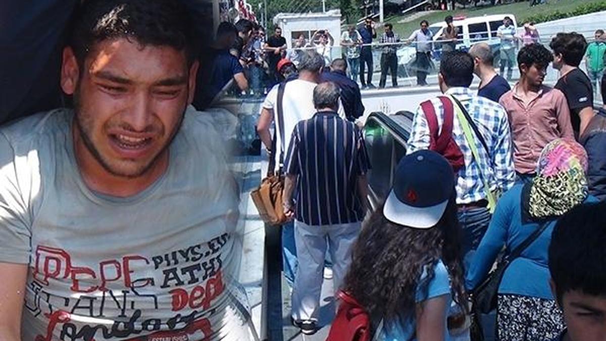 Kolu yürüyen merdivene sıkıştı