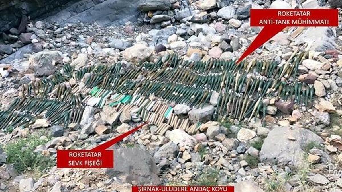 Şırnak'ta 620 roket sevk fişeği ele geçirildi