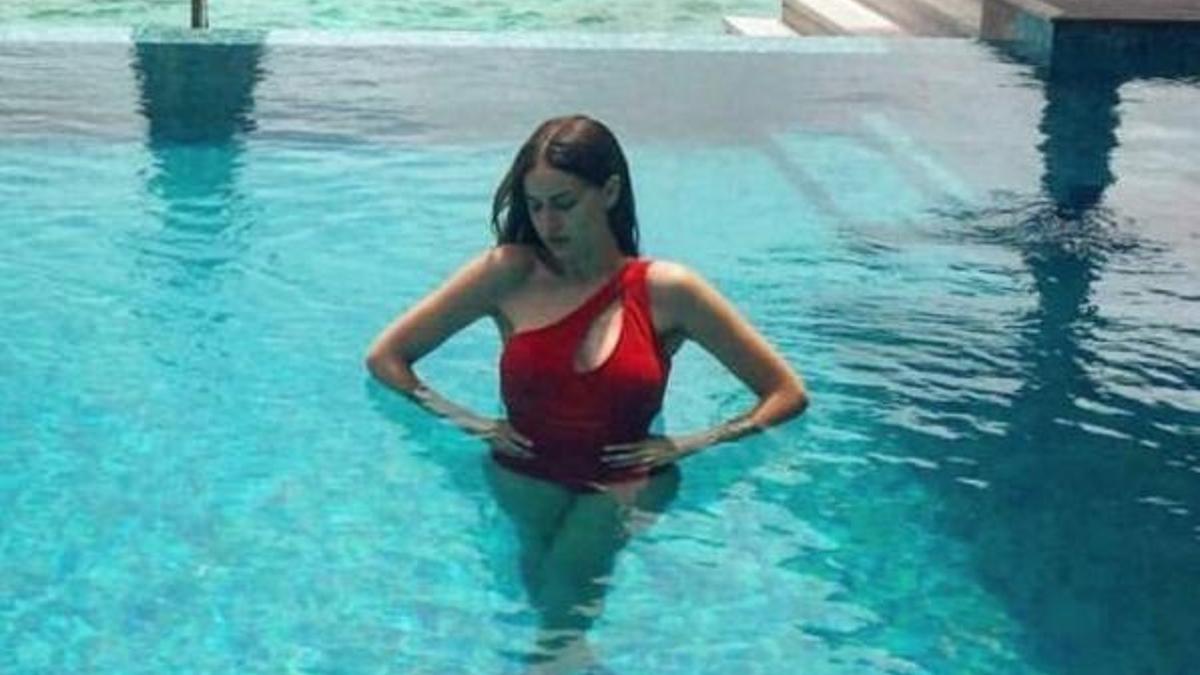 Fahriye Evcen'den balayı pozu!