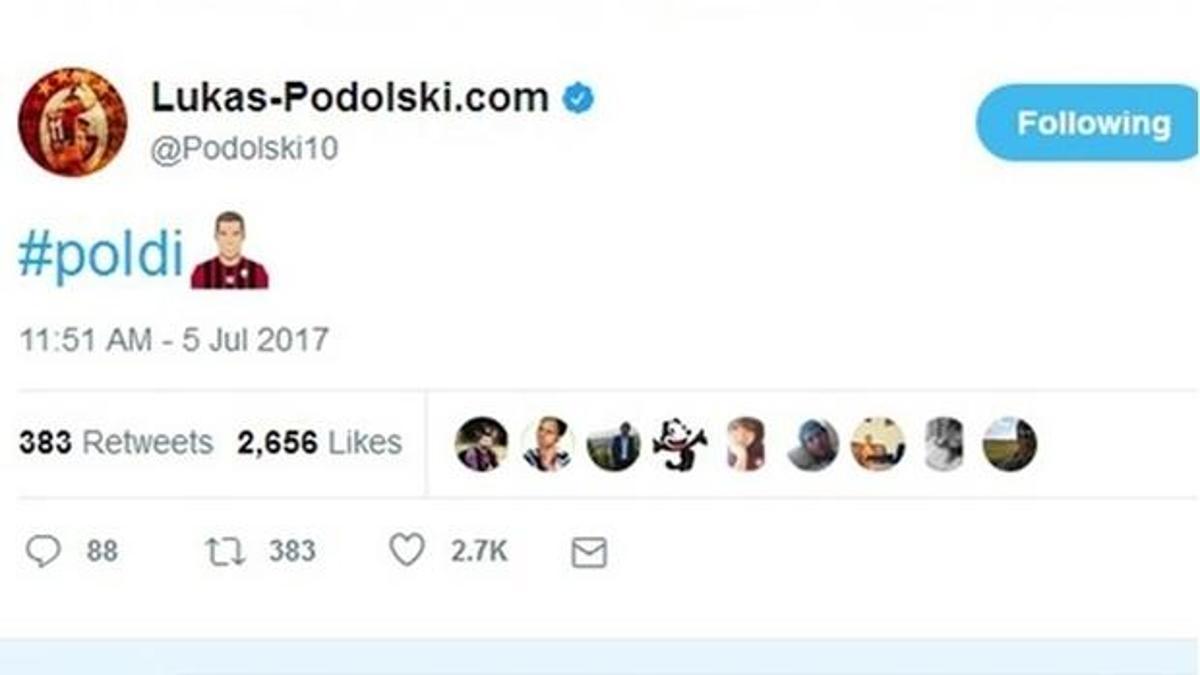 Podolski için özel emoji