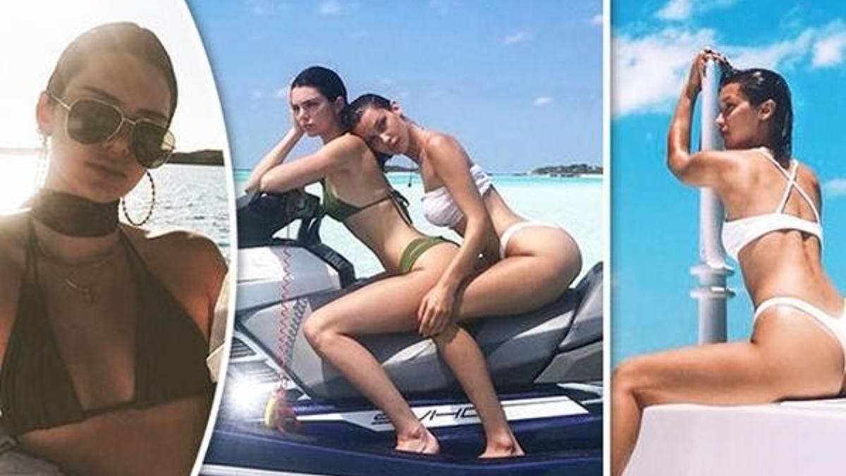Kendall Jenner ve Bella Hadid'in Mikonos tatili