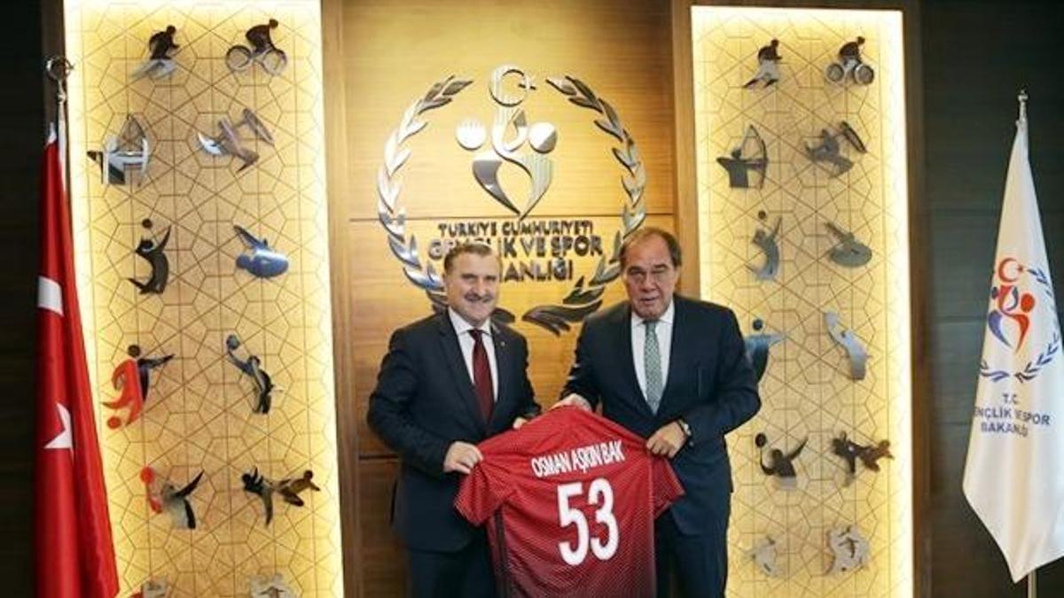 Demirören'den, yeni Spor Bakanına "Hayırlı olsun" ziyareti