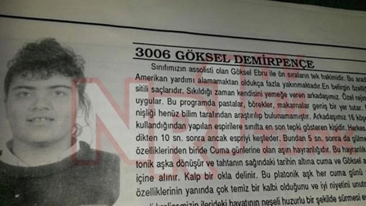 Göksel'in lise fotoğrafını gören inanamadı