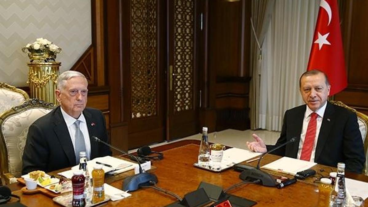 Cumhurbaşkanı Erdoğan, ABD Savunma Bakanı Mattis'i kabul etti