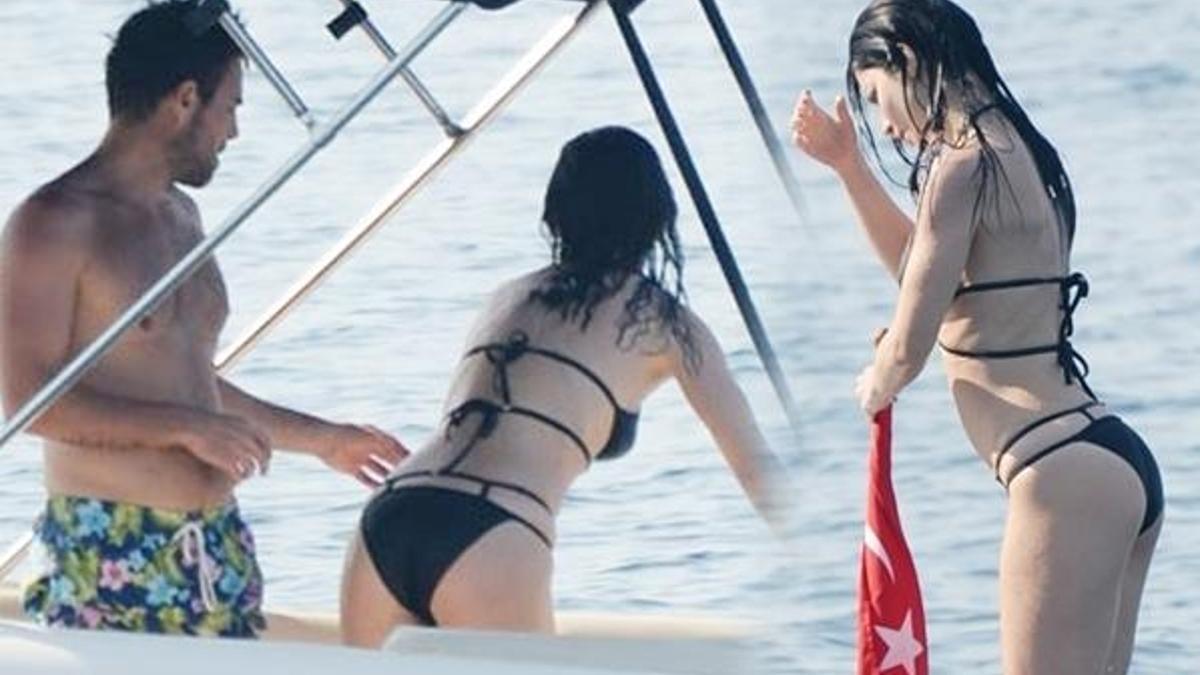 Murat Dalkılıç, Merve'nin arkadaşıyla birlikte...