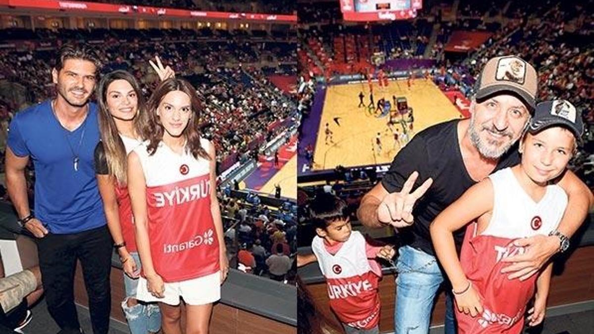 Basket maçlarına ünlü yağdı