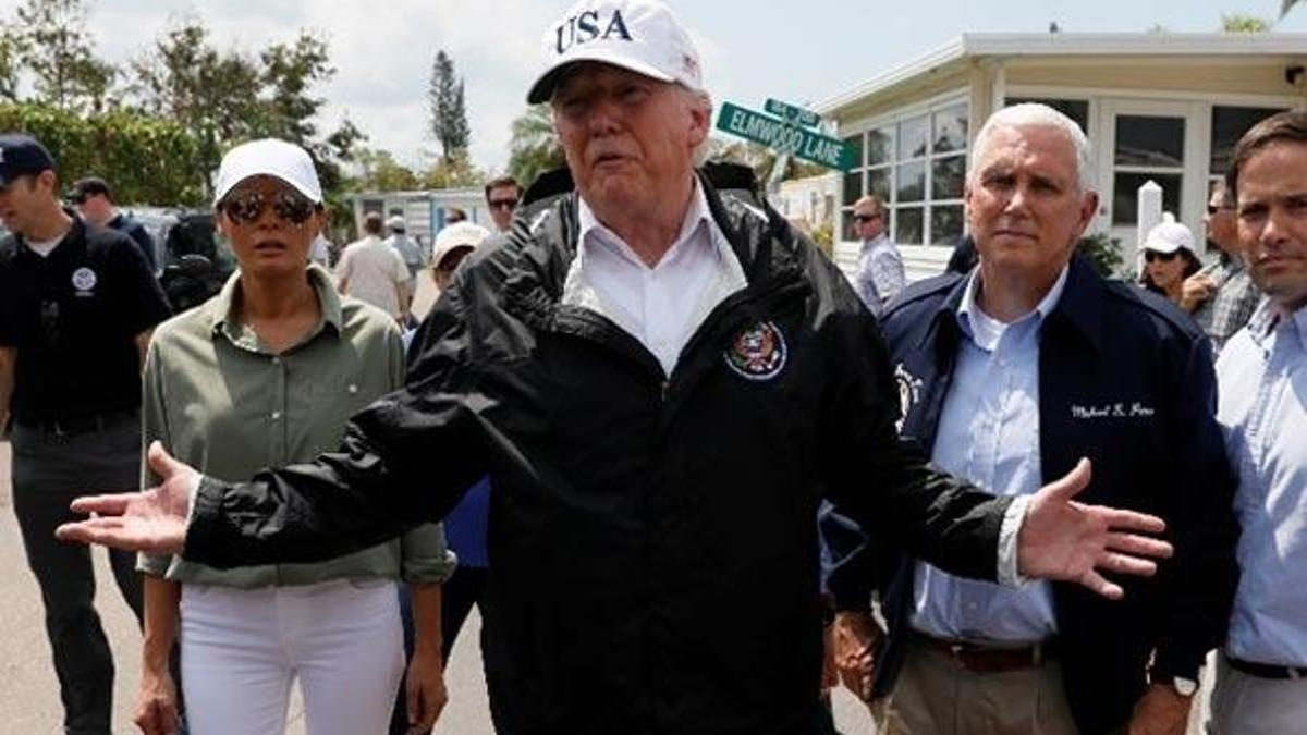 Trump, Irma kasırgasının etkilediği Florida'ya gitti
