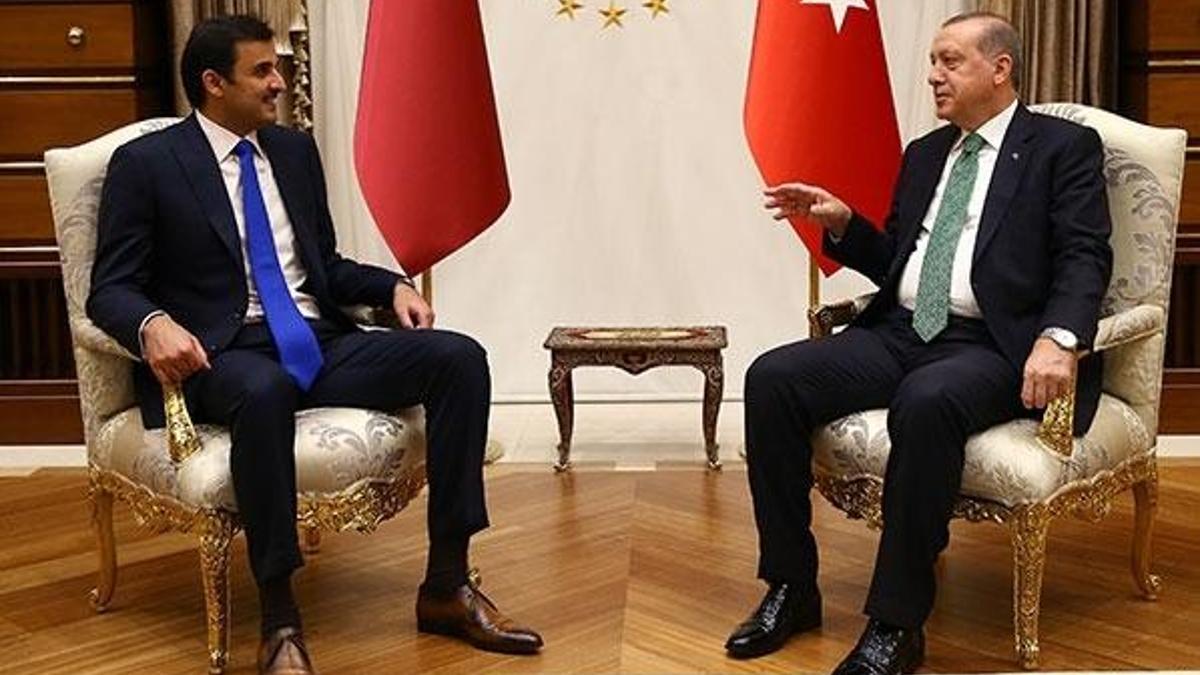Cumhurbaşkanı Erdoğan, Katar Emiri ile bir araya geldi