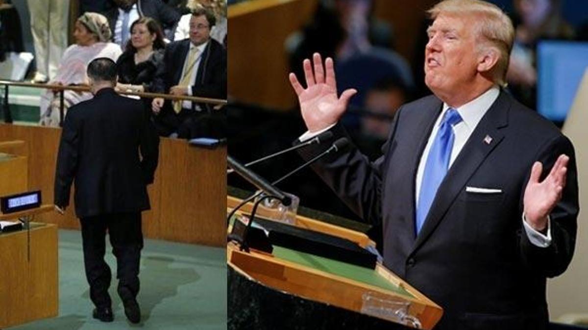 Fotoğraflar yeni geldi! Trump, BM'de konuşurken...