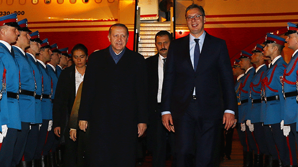 Cumhurbaşkanı Erdoğan Sırbistan'a geldi