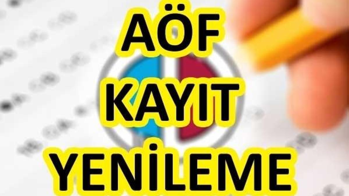 AÖF kayıt yenileme işlemleri için son 2 gün!