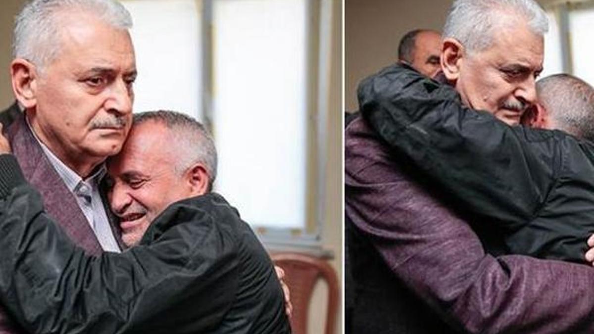 Başbakan Yıldırım'dan Helin Palandöken'in babasına taziye ziyareti