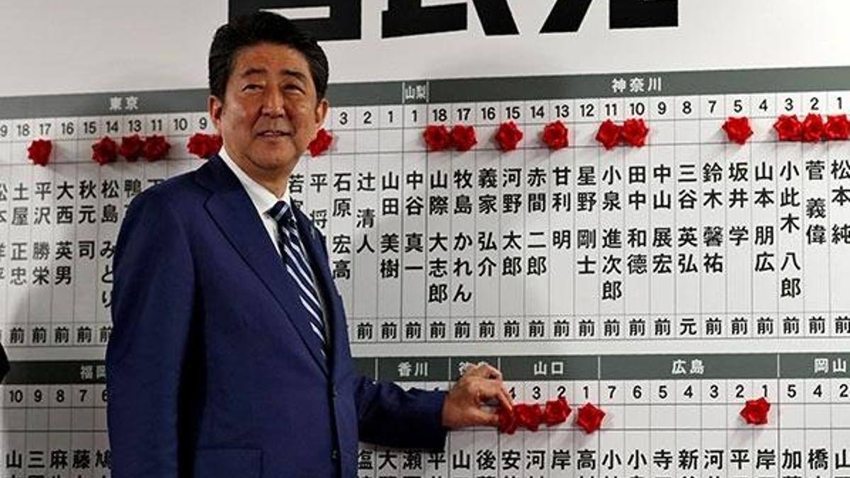 Japonya'da genel seçimin galibi Başbakan Abe oldu