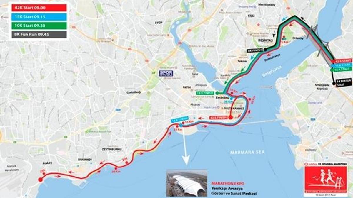 İstanbul Maratonu’nun yeni parkurları belli oldu