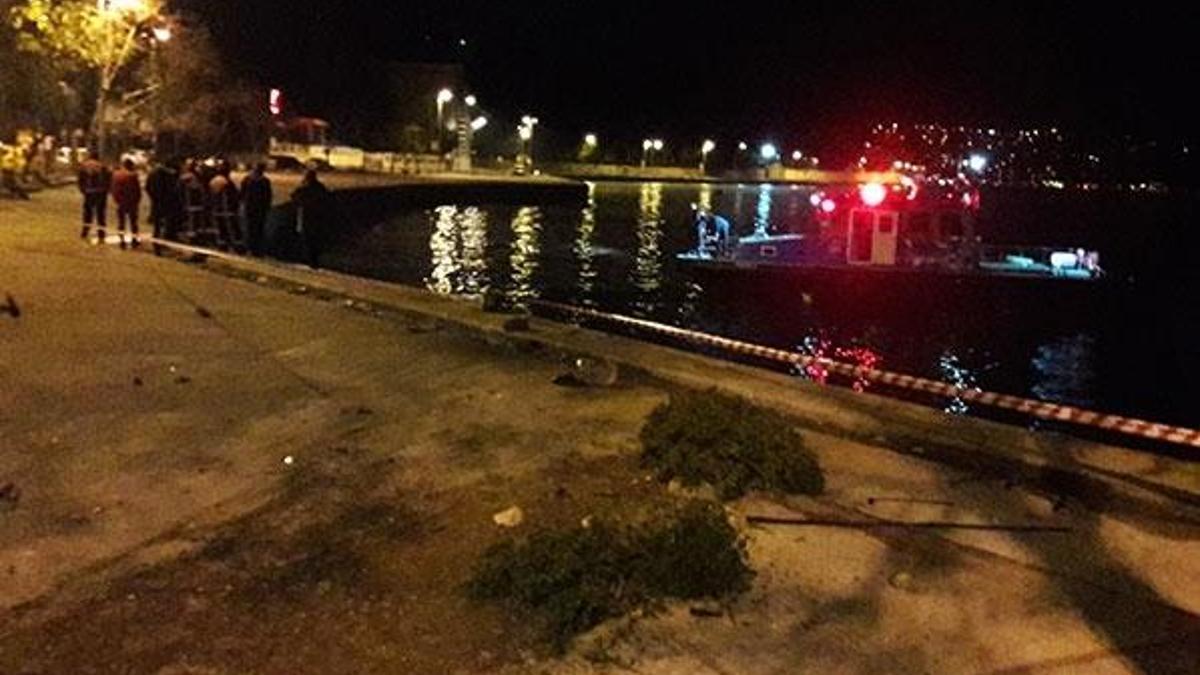 Sarıyer’de kaza yapan araç denize uçtu