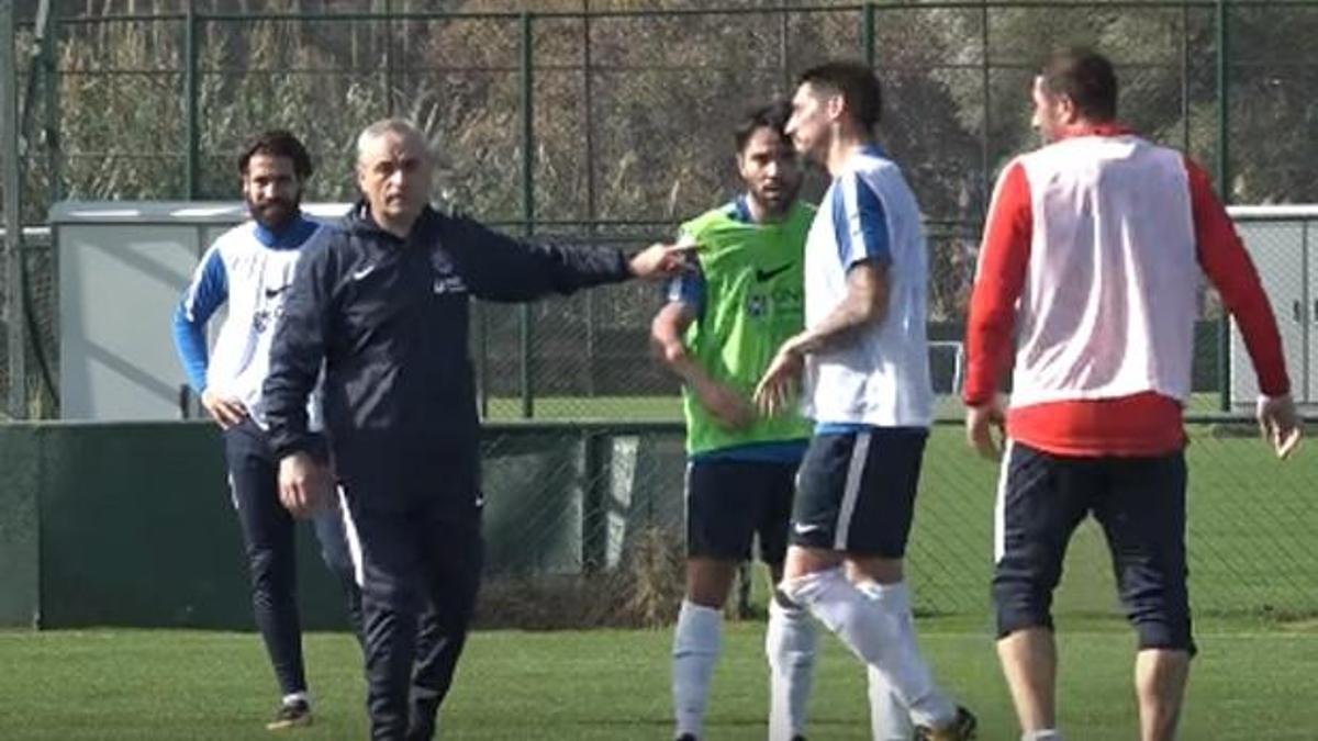Trabzonspor'da gergin antrenman