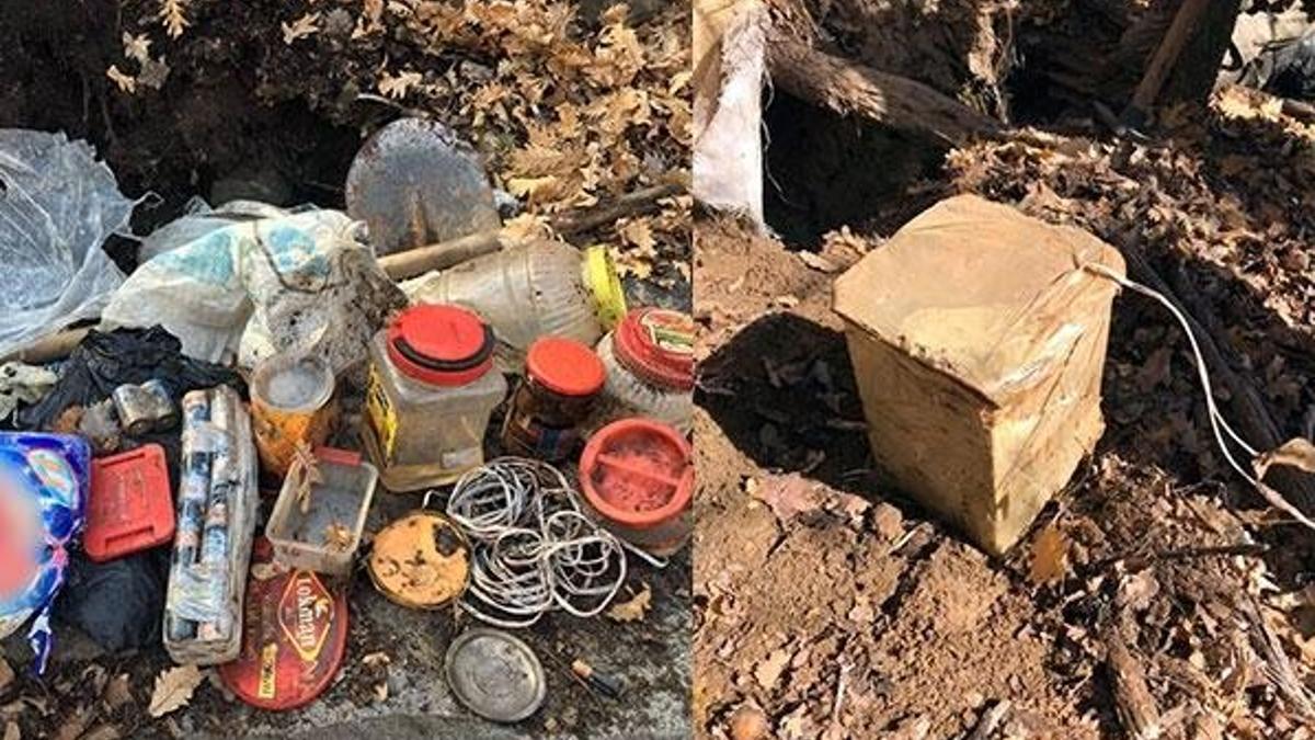 Tunceli'de 6 sığınak ile 4 bombalı tuzak ele geçirildi