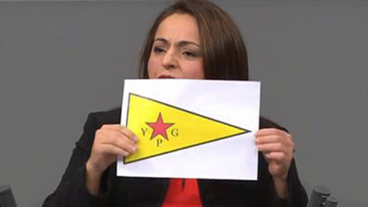 Alman meclisinde terör bayrağı açtı!