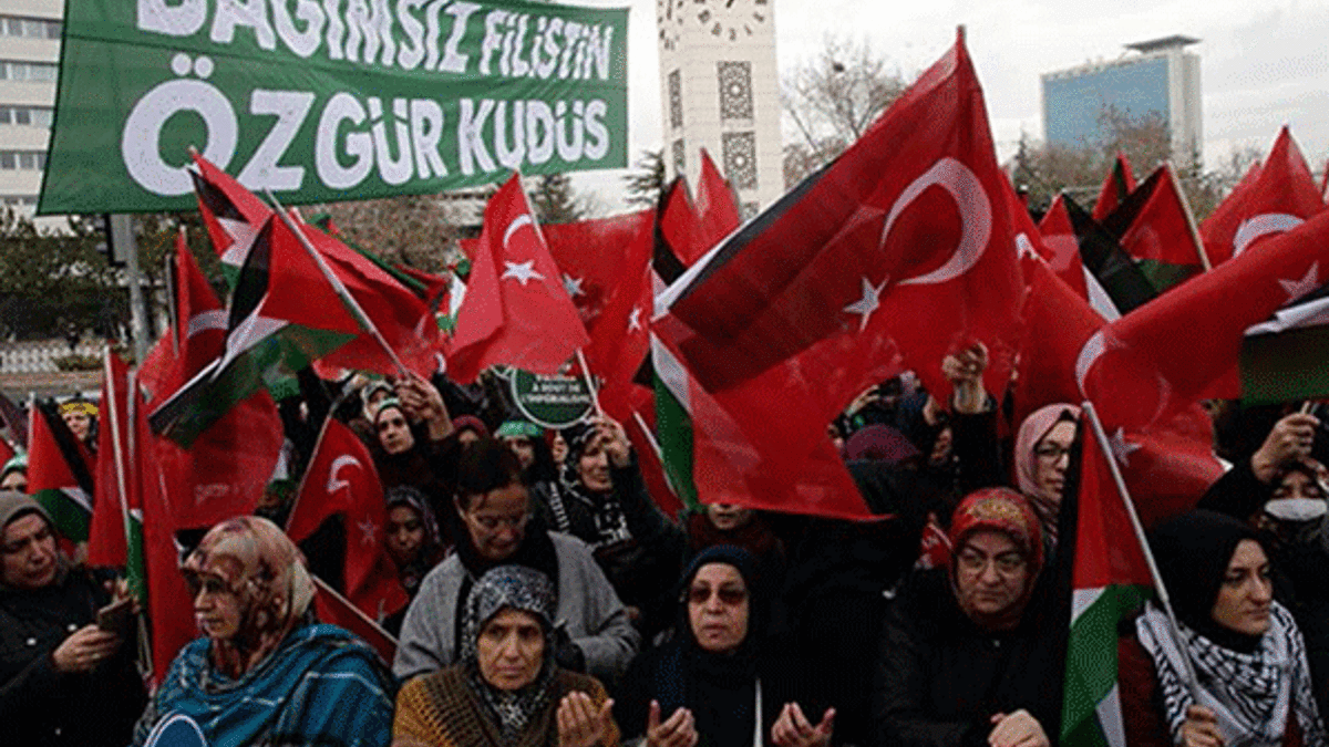Ankara'da Kudüs için miting düzenlendi