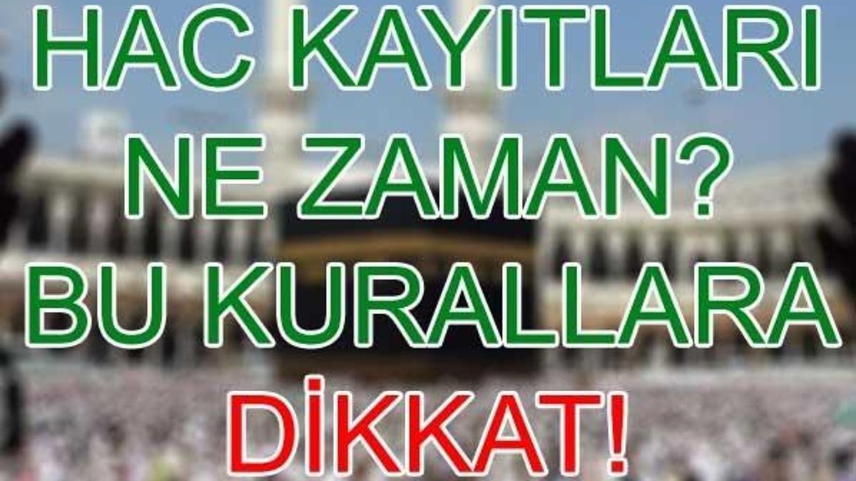 Hac kayıt başvuruları ne zaman yapılacak? Diyanet açıkladı...